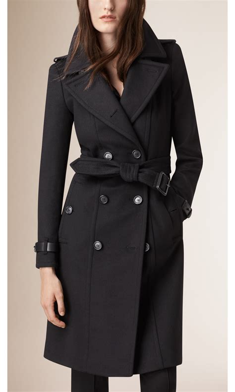 burberry wool cashmere coat black